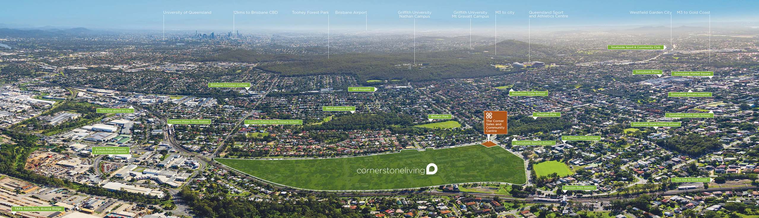 Cornerstone Living Estate - Coopers Plains Aerial